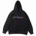 Autumn And Winter American Alphabet Color Embroidered Hoodie Hoodie Hoodie Men And Women Couple Pullover Teen Coat_viptrois.com