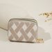 Wallet Card Cases Summer New Fashion Accordion Card Holder Simple Striped Wallet Travel Portable Double Zipper Multiple Card Slots_viptrois.com
