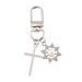Fashionable Exquisite Pearl Diamond Snowflake Bow Keychain Bag Pendant Girlfriends Friends Memorial Gift_viptrois.com