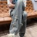 Men's Clothing Spring And Autumn Harajuku Style Bf Loose Straight Trend Student Wide Leg Mopping Long Pants_viptrois.com