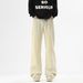 Men's Slim Fit Flared Fleece Jeans - American Style Straight Leg Loose Fit Pants For Autumn & Winter_viptrois.com