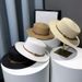 French Straw Women's Sunshade Summer Grass Knitted Flat Edge Top for Vacation, Beach Sunscreen Sun Hat_viptrois.com