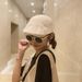 Beige Cotton Linen Forward Artistic Beret For Women Summer Autumn Thin Duckbill Cap Reversible Detective Hat Trendy_viptrois.com