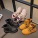 Children's Mid-help Martin Boots Autumn 2024 New Soft-soled British-style Fashion Mid-size Children's Sports Casual Trendy Boots_viptrois.com