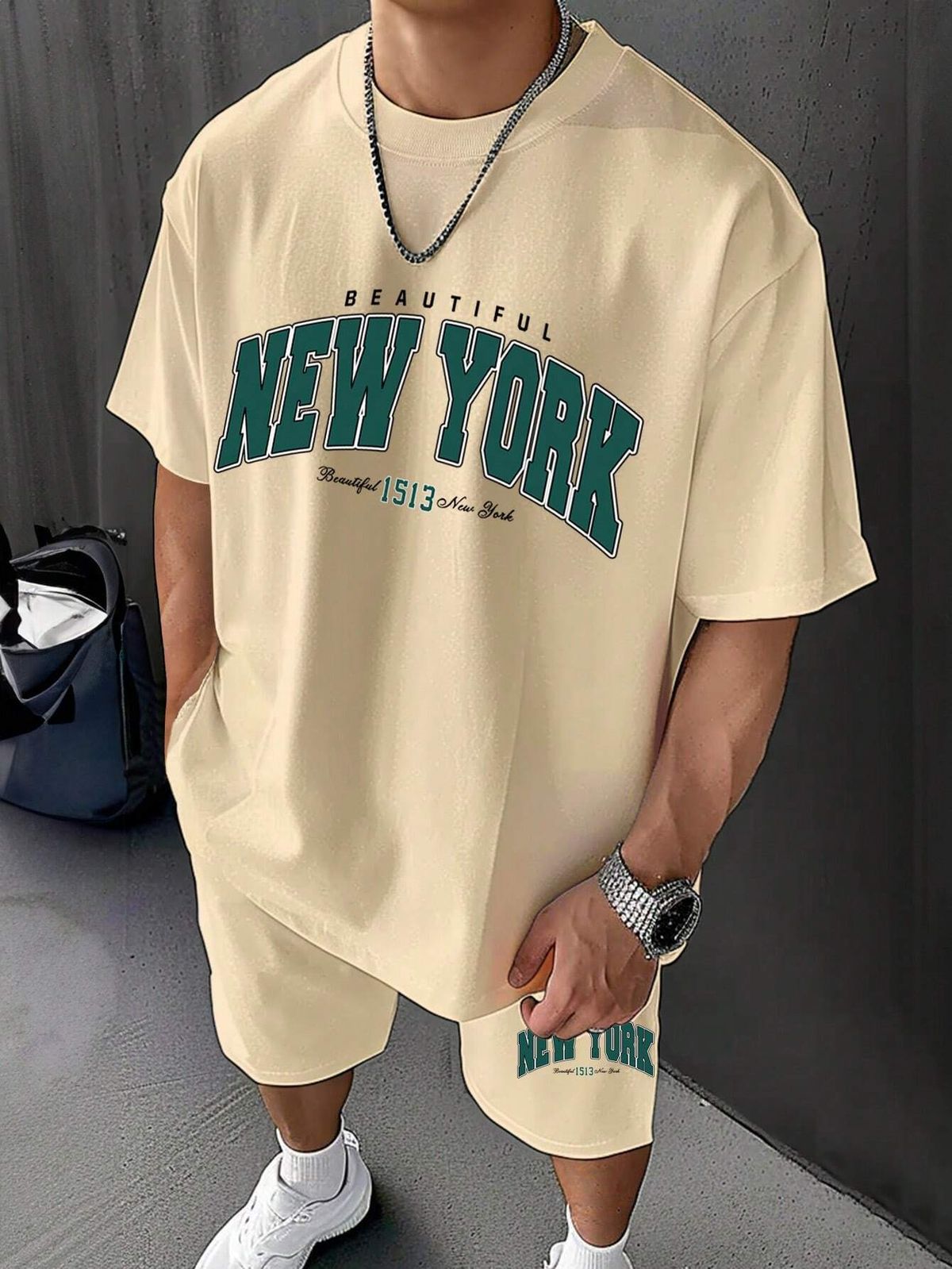 Men's Clothing Casual Sweatshirt Suit Fashion Sports Short Sleeved Shorts_viptrois.com