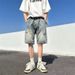 Men's Clothing Ripped Denim Shorts Men's Summer Thin 2024 New American Retro Pants Loose Trendy Large Size Shorts_viptrois.com