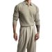 Men's British-Style Knit Blazer Sweater – Slim Fit Shirt Collar Pullover (Apricot/Black/Grey, M-XXXL)_viptrois.com