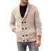 Men's Clothing Men's Knitted Tops Autumn And Winter New Fashion Simple Solid Color Men's Comfortable Long Sleeve Lapel Long_viptrois.com