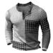 Men's Long-Sleeve Polo Shirt With 3D Digital Print – Stylish Retro Pattern, Breathable & Stretch Fit, Comfortable (S-6XL, Multiple Colors)_viptrois.com