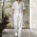 Men's Clothing Short Sleeved Shirt Casual Pants Two Piece New Loose Trend Solid Color Men's Summer Suit_viptrois.com