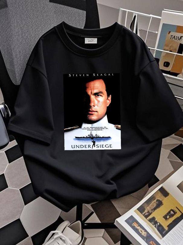 Steven Seagal Under Siege Movie 90s Fan T Shirt Stretched Versatile Breathable Top For Everyday Wear Summer Comfortable Homme Fashion Streetwear_viptrois.com