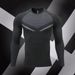 Men's Quick-Dry Long Sleeve Workout Shirt – Breathable Polyester-Spandex Blend For Running & Gym (Black/White, XS-XXL EU/US Sizing)_viptrois.com