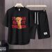 Men's Clothing Men's Shorts With Bear Print And Short Sleeves, Sweatpants And Loose Short Sleeves For Summer_viptrois.com