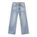 Men's Clothing Minimalist Cleanfit Versatile Ripped Light Blue Casual Straight Jeans Trend_viptrois.com