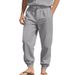 Men's Loose Fit Linen Sports Jogger Pants All Seasons Trendy Beach Casual Plus Size American Style_viptrois.com