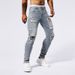 Men's Clothing Men's Casual Ripped Jeans Personality Patch Ins Tight Trousers Jeans_viptrois.com