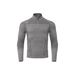 Men's Quick-Dry Stretch Fitness Top – Seamless Semi-Zip Training Shirt With Jacquard Pattern, Breathable & Slim Fit For Gym, Running & Casual Wear_viptrois.com