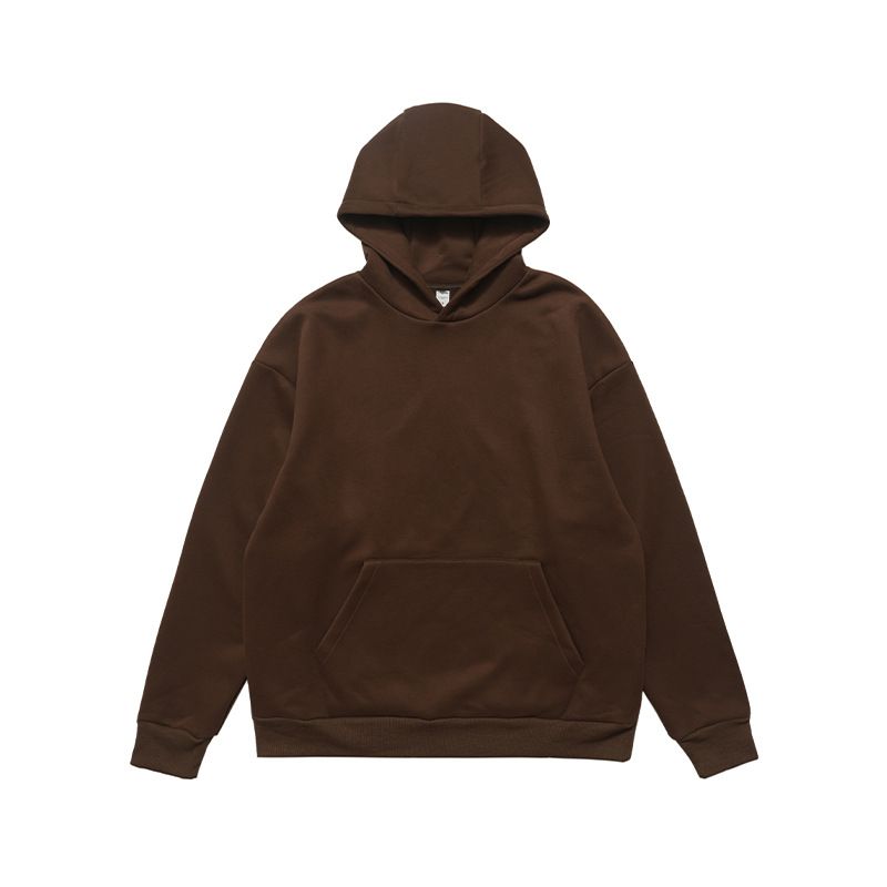 Unisex Cotton Fleece Hooded Sweatshirt - Streetwear Pullover With Kangaroo Pocket, Oversized Fit, Soft & Warm For Autumn Winter_viptrois.com