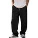 Men's Streetwear Cargo Pants – Oversized Straight-Leg Hip-Hop Joggers With Utility Pockets, Trendy High-Street Fashion (Black/White/Navy, S-Xxxl)_viptrois.com