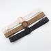 The new Korean version of cotton and hemp wind woven belt women's round wooden buckle dress gown decoration belt_viptrois.com