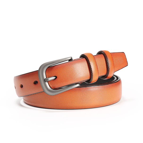 Unisex Pin Buckle Belt Thin Pants Belt PU Scratch Resistant Bottom Alloy Buckle Head Polka Dot Casual Fashion Belt_viptrois.com