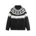 Pure Wushu Men's Clothing 2025 Autumn Winter New Fair Isle Sweater Coat Loose Lazy Niche Design Knitted Cardigan_viptrois.com