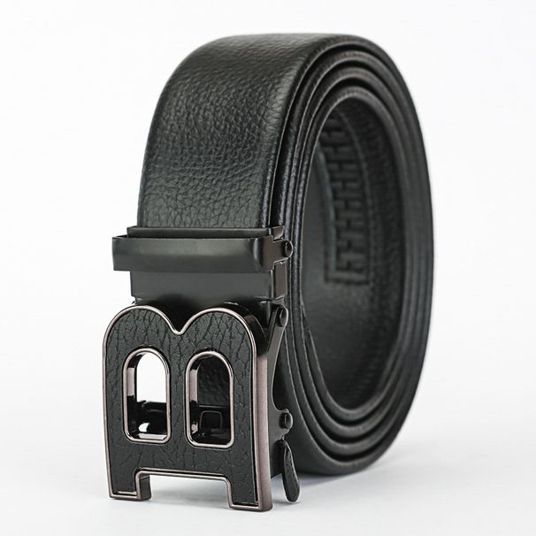 TIANXI Fashion Men Leather Belt Metal Automatic Buckle Work Belt High Quality Men Leather Business Belt XB0001_viptrois.com