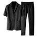 Men's Clothing High End Short Sleeved Casual Suits New Summer Models Slim Fit Light Luxury Korean Style Suits Two Piece Suits Handsome Men_viptrois.com