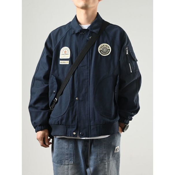 Winter Flight American Style Trendy Brand Unisex Couple Design Sense Warm Coat Loose Casual Baseball Cotton Jacket_viptrois.com