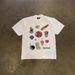 Oversized Snack Patchwork Print T-Shirt Heavyweight Pure Cotton Loose Short Sleeved Men's Top for Couple Style_viptrois.com