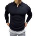 Men's Clothing New Polo Shirt Long Sleeved Men's Hot Selling Business Casual Woolen Tops_viptrois.com