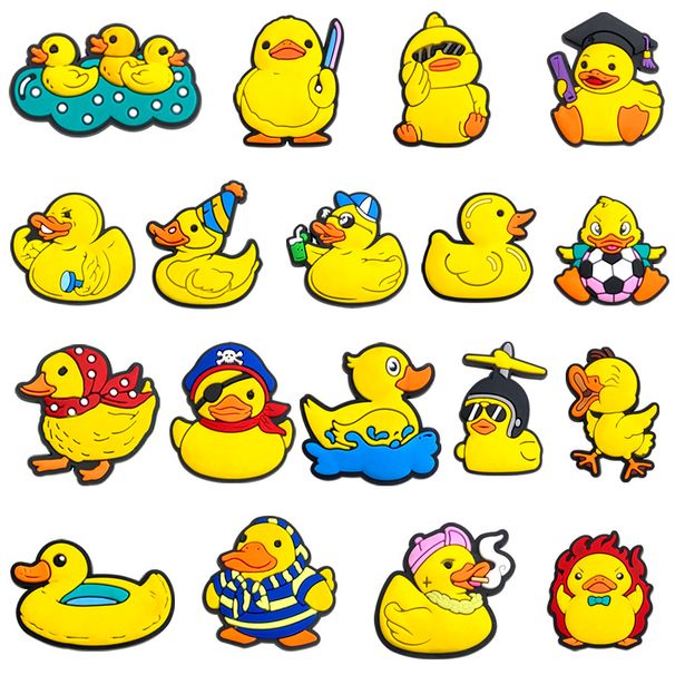 18 Cartoon Duck Shoes Set Flower Shoe Buckle Personality DIY Sandal Accessories Shoe Decoration_viptrois.com