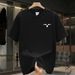 Maglietta Uomo 180g Cotone Puro Pesante Stampa Trendy Manica Corta Traspirante Taglio Regolare Casual Estivo_viptrois.com