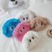 Kids' caps Puppy plush pullover ear cap girl fall winter candy color soft waxy children_viptrois.com