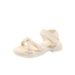 Girls Sandals 2025 Summer New Fashion Soft Bottom Non Slip Little Girl Pearl Princess Shoes Middle And Large Children's Beach Shoes_viptrois.com