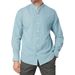 Autumn Cross Border Men's Light Luxury Striped Long Sleeve Shirt Light Mature Casual Business Bottoming Shirt_viptrois.com