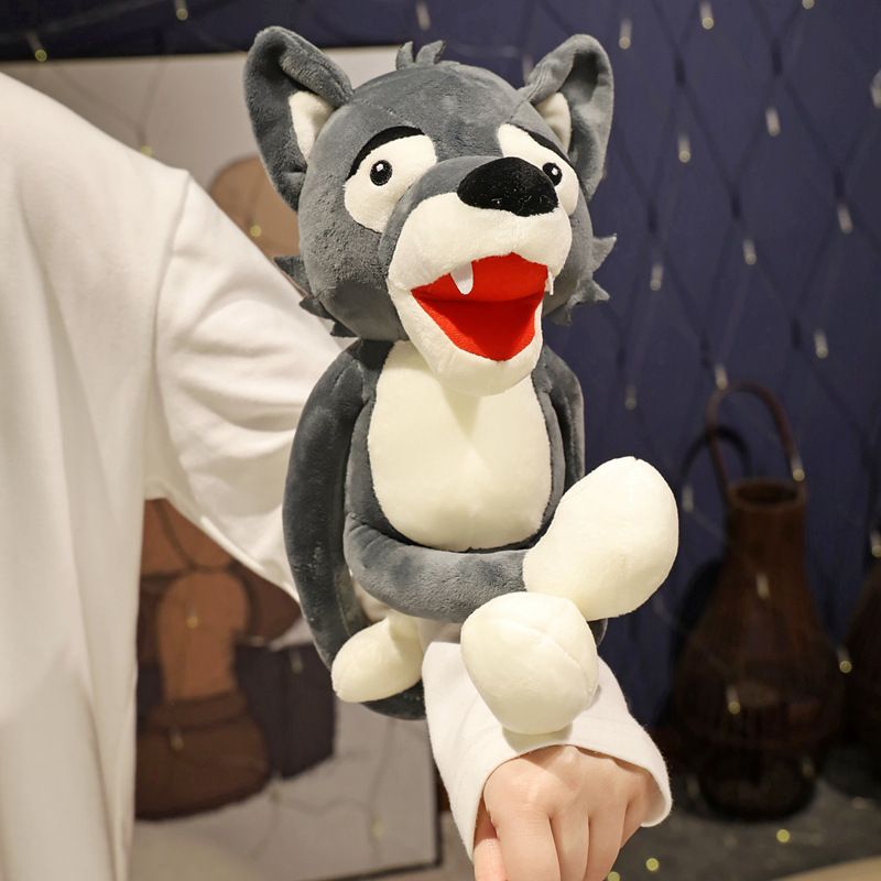Hot Style Dinosaur Carrying Wolf Doll Doll Funny Homophonic Cute Pet Plush Pillow To Send Friends Creative Gift_viptrois.com