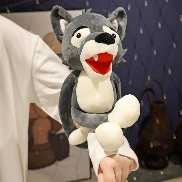 Hot Style Dinosaur Carrying Wolf Doll Doll Funny Homophonic Cute Pet Plush Pillow To Send Friends Creative Gift_viptrois.com