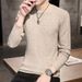 Pure Cross-Border Foreign Trade Dropshipping Bark Pattern Jacquard Round Neck Thin Knitted Sweater 2025 Spring Autumn_viptrois.com