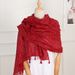 Gold Stamping Polka Dot Cotton Linen Feel Tassel Scarf Spring Summer Fashion Thin Women Versatile Decorative Ethnic_viptrois.com