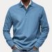 "Classic Knit Button-Up Shirt – Versatile Polyester Long Sleeve For Casual & Smart Wear (Multiple Colors)"_viptrois.com