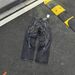 Men's Clothing Laser Stitching Sickle Pattern Embroidery Mid Waist Loose Jeans_viptrois.com