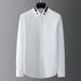 Men's Clothing Spring And Autumn Five Pointed Star Embroidery Business Casual Slim Long Sleeved Shirt Men's High End Versatile Cotton Shirt_viptrois.com