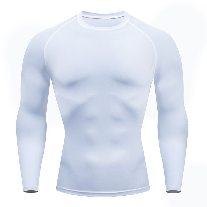 Men's Clothing For Men Long Sleeved Running Basketball Sports Training Bottoming Clothes T Shirt Tights High Elastic Quick Drying Compression Clothes_viptrois.com