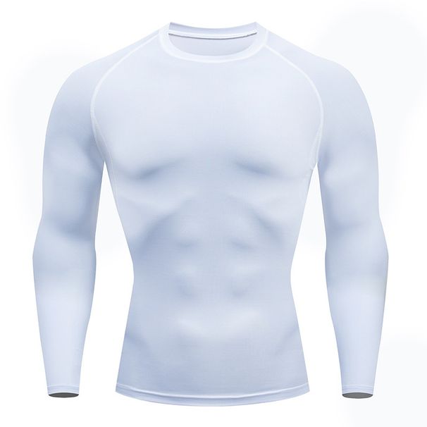 Men's Clothing For Men Long Sleeved Running Basketball Sports Training Bottoming Clothes T Shirt Tights High Elastic Quick Drying Compression Clothes_viptrois.com