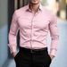 Muscular Business No-Iron Professional Workwear, Summer Anti-Wrinkle Casual Shirt, Men's Long-Sleeve Shirt_viptrois.com