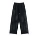 Men's Clothing Men's Clothing 2024 Autumn New American Retro Dirty Dyed Washed Sweatpants Hip Hop Street Dance Sports Casual Pants_viptrois.com