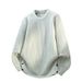 Fashionable, Simple, Versatile, Buttoned Open Slit Round Neck Knitted Sweater, Inner Layer For Autumn And Winter Sweaters_viptrois.com