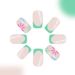 Short French bright face wearing nail art multicolor flowers fresh simple European and American fashion nail piece foreign trade ins24 piece_viptrois.com