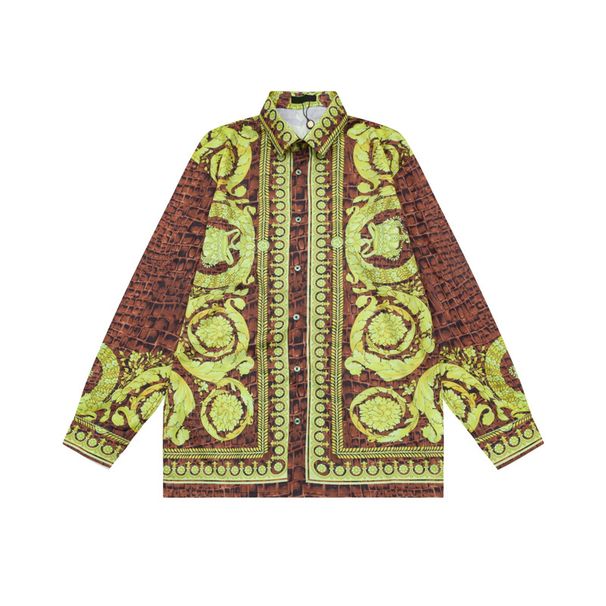 European And American Fashion Youth Plus Size Trendy Brand Vacation Casual Men's Loose Palace Print Popular Color Long_viptrois.com